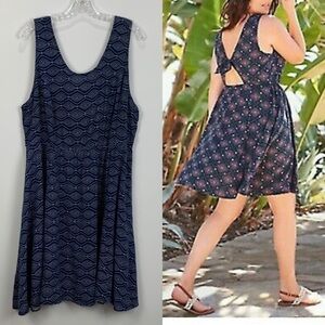Torrid Sleeveless Tie Back Swing Dress Sz 1X